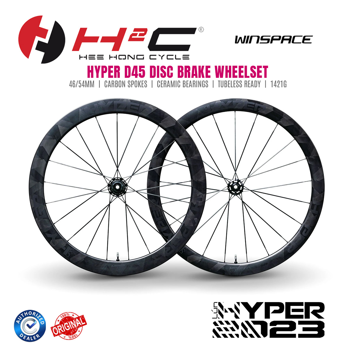HYPER　D45　Disk Lún HYPER D45 Disc Brake Wheelset – Winspace
